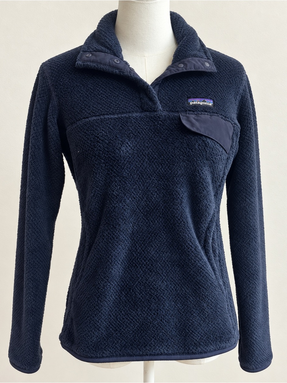 Patagonia Synchilla Snap-T Fleece Womens S Navy Outdoor Hiking